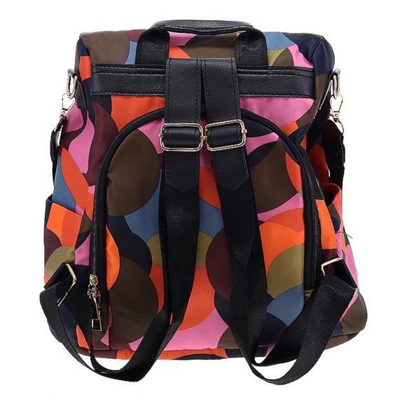 Poaba Multicolored Backpack/Shoulder Bag - Picture 2 of 8